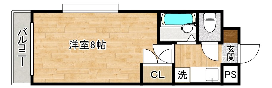 リファレンス到津 502号室 間取り