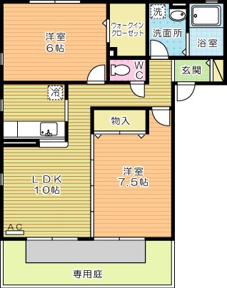 メゾンことぶき 101号室 間取り
