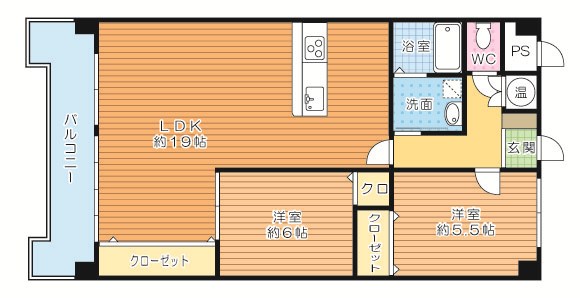 ミリオンコーポラス白藤  204号室 間取り