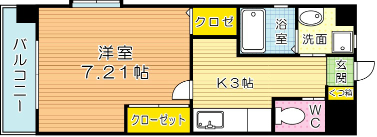 アミュゼ西小倉 605号室 間取り