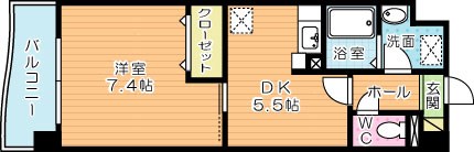 ベイプレイス小倉   803号室 間取り