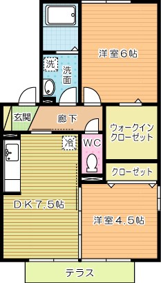 シャトン・アイ　Ｂ棟  101号室 間取り