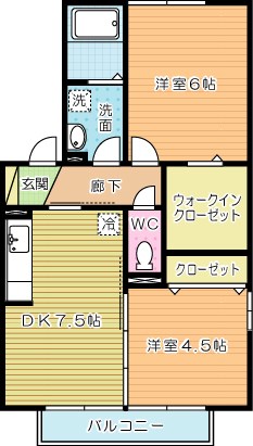 シャトン・アイ　Ｂ棟  101号室 間取り