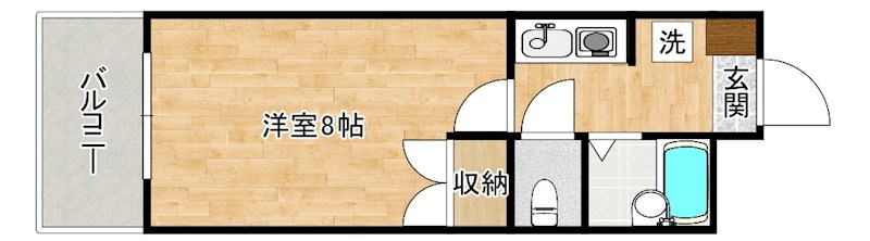 グランドール富士見    607号室 間取り