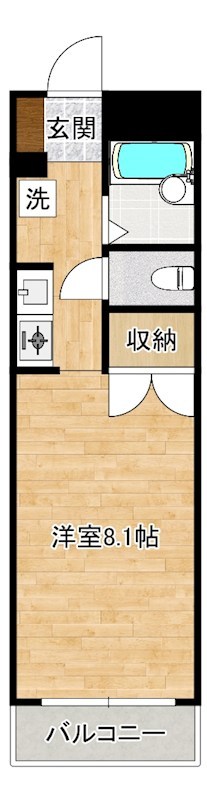 サンパティーク安部山  202号室 間取り