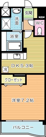 エステイト守恒 208号室 間取り