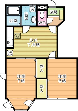 サンルーム和 103号室 間取り
