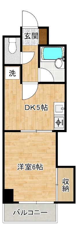 フレール清水 505号室 間取り