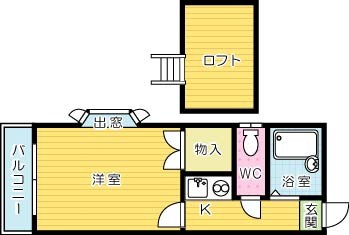 スリム志井駅前    105号室 間取り