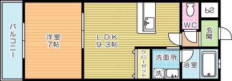 ＫＮ２１白銀 502号室 間取り