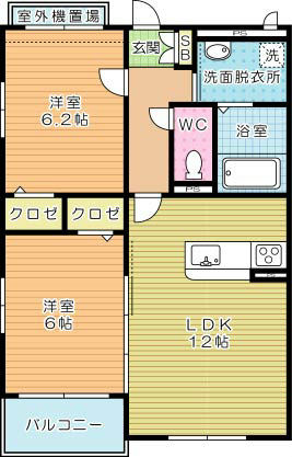 メリーパル小倉東  203号室 間取り