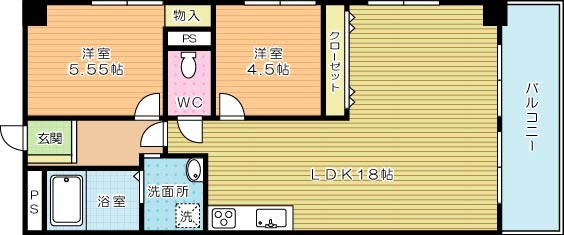 デザイナープリンセス・ＫＹビル  801号室 間取り