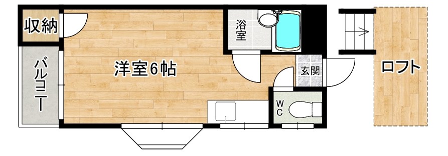 リバーサイドハウス 101号室 間取り