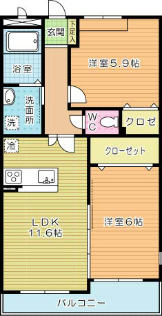 メディアパークⅢコクラ 501号室 間取り