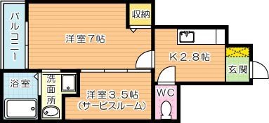 オーブアビタシオンⅠ  103号室 間取り