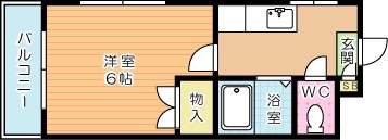 井堀C.V. 401号室 間取り