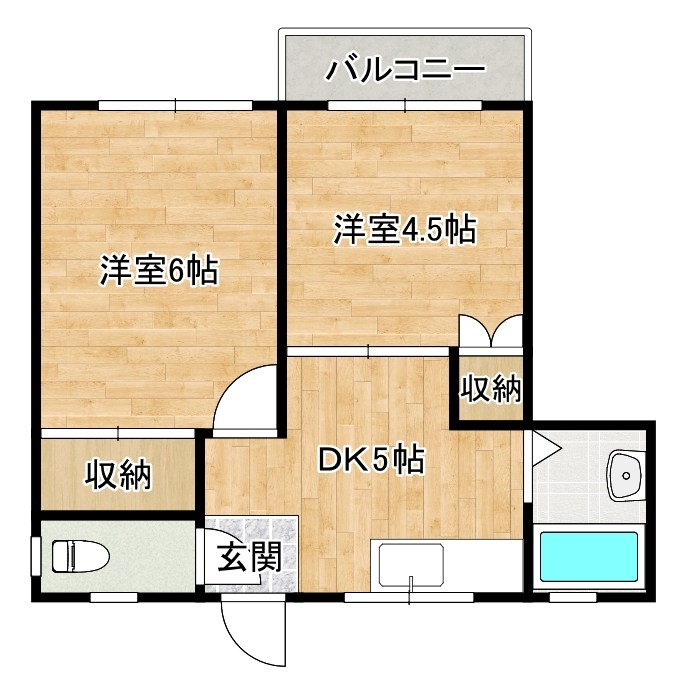 西小倉１２９ 302号室 間取り
