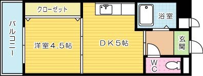 ピュアシティ小倉 503号室 間取り