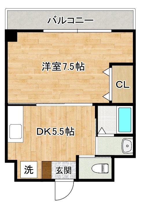 第61川崎ビル 705号室 間取り