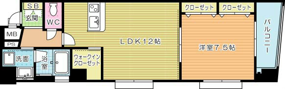Ｅｒｈａｂｅｎ（エルハーヴェン）  201号室 間取り
