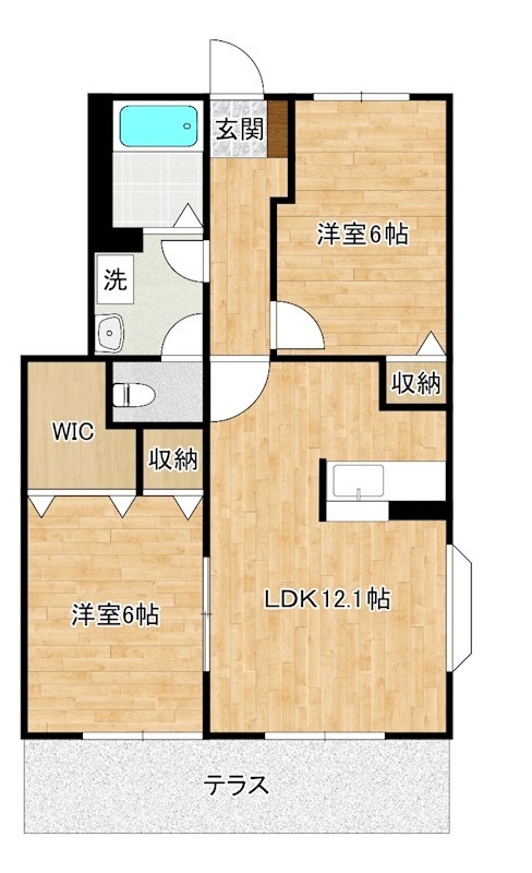 エスポワールハイムＤ   101号室 間取り