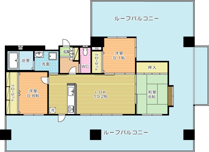 内山神岳ビル 1102号室 間取り
