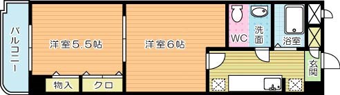 木下鉱産ビル 606号室 間取り