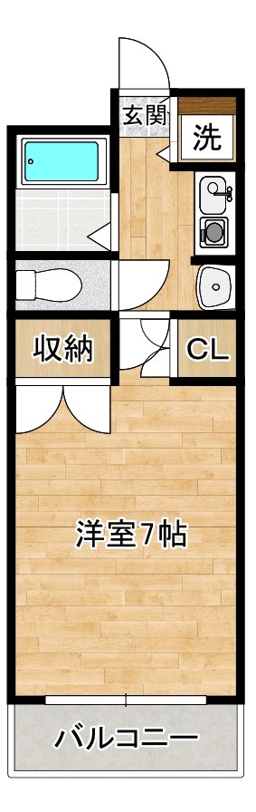 シティルーム金鶏 403号室 間取り