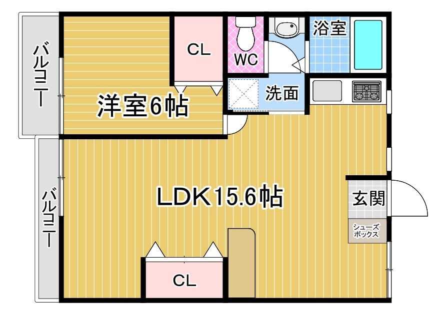フォーヴル春日台  201号室 間取り
