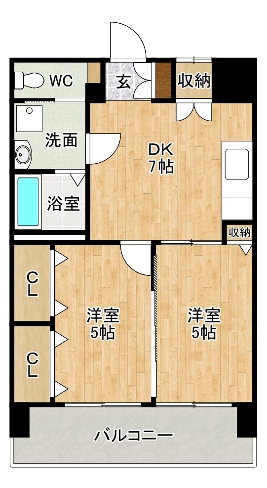 Bergamotto黄金（ベルガモット黄金） 803号室 間取り