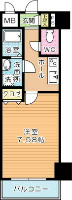 ベルガモット 302号室 間取り