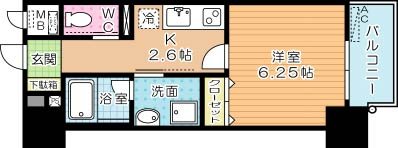 アンレーヴ門司駅前 203号室 間取り