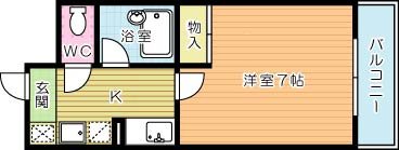 ギャラン工大駅前 202号室 間取り