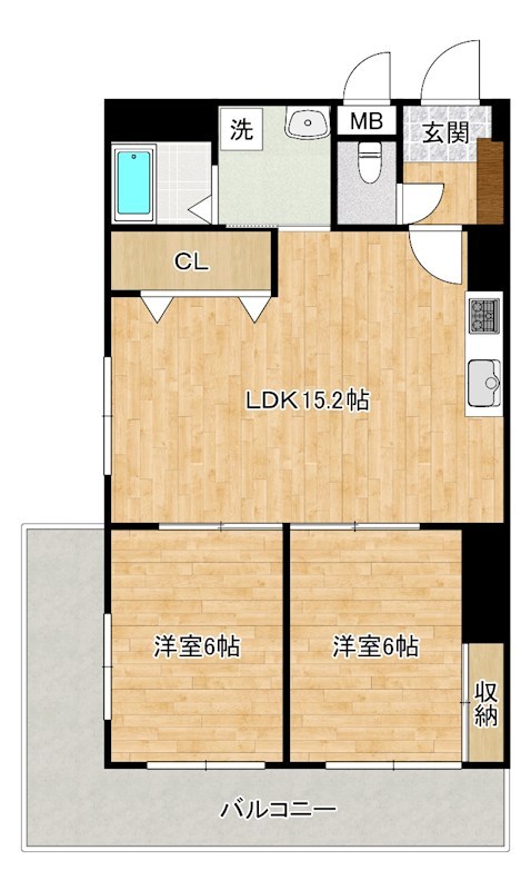 ホンダクリオビル  401号室 間取り