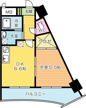 ＢＲＩＳ中井（ブリス中井） 602号室 間取り