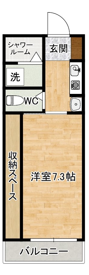 ＠SORACHI上富野（ソラチ上富野） 310号室 間取り