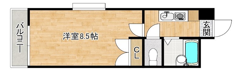 ビラプリンス７   708号室 間取り