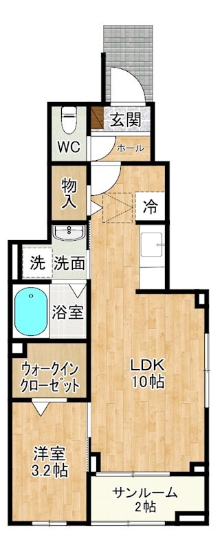 ヴェルデメゾン  101号室 間取り