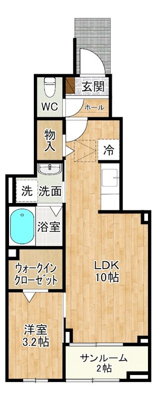 ヴェルデメゾン 102号室 間取り