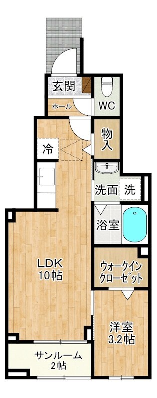 ヴェルデメゾン  104号室 間取り