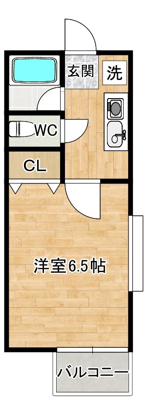 プロスパー守恒　 206号室 間取り
