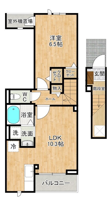 ヴェルデメゾン  202号室 間取り
