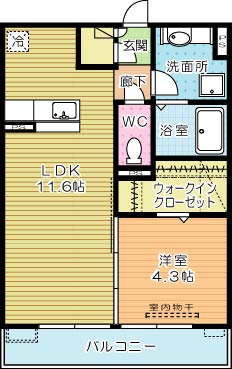 River Promenade（リバープロムナード） 205号室 間取り