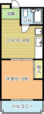 プリモレガーロ金鶏 106号室 間取り