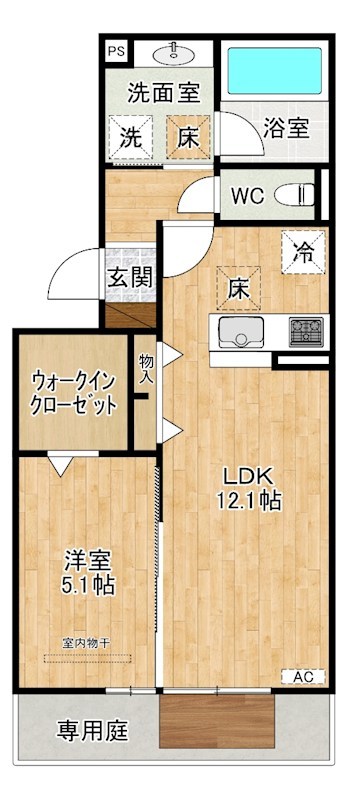 HABITAT　YOSHINO（アビタ吉野） 105号室 間取り