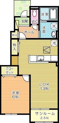 クレメント小倉南弐番館 103号室 間取り