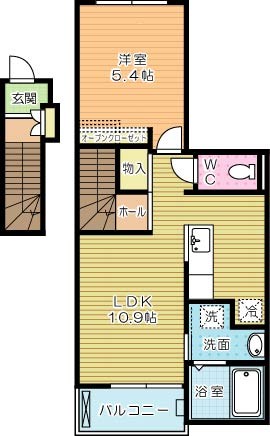 サンデリアーナⅢ　Ａ 202号室 間取り