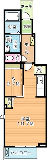 Cielo Garden Tsuda (シエロ・ガーデン・ツダ) B棟 103号室 間取り