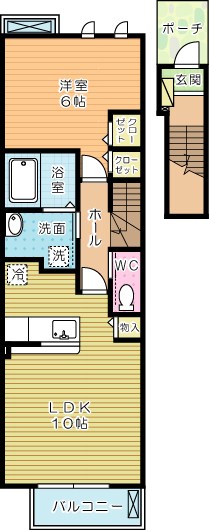 Cielo Garden Tsuda (シエロ・ガーデン・ツダ) C棟 203号室 間取り