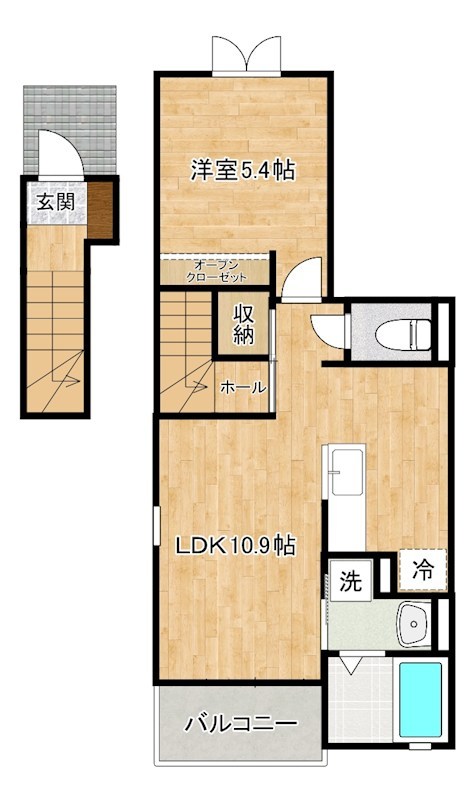グラン・ジュテ 202号号室 間取り